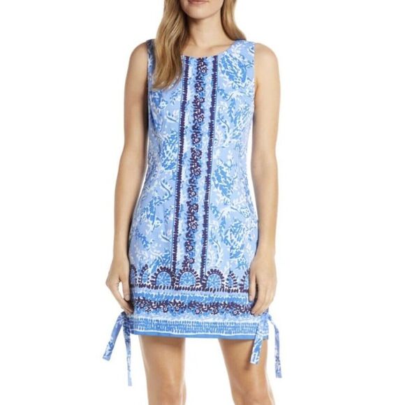 Lilly Pulitzer Dresses & Skirts - Lilly Pulitzer Mila Stretch Shift Dress Blue Peri Turtley Awesome Scoop Back 4